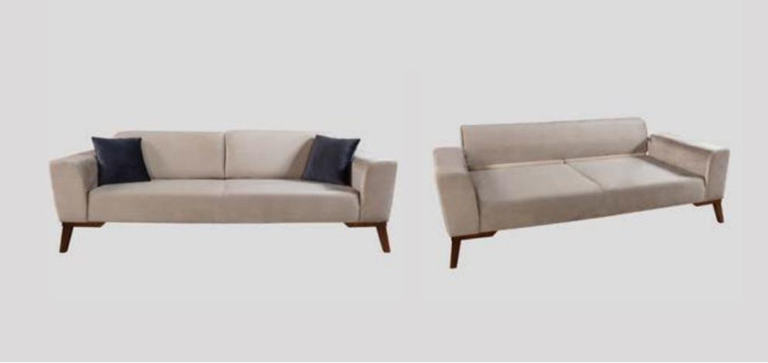 Wohnzimmer Sofa Design Dreisitzer Moderne Couch Beige Möbel Polster