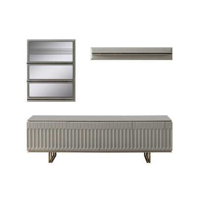 Luxus Fernseh Wand Wohnzimmer rtv Lowboard tv Ständer Sideboard Regal Wohnwand