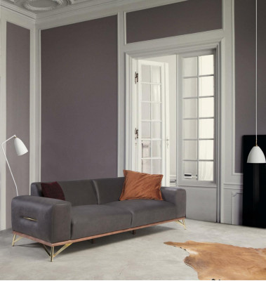 Dreisitzer Sofa 3 Sitzer Luxus Sofas Wohnzimmer Einrichtung Modern Stoff Design