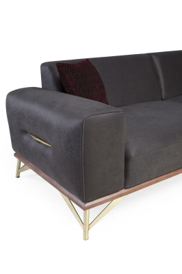 Dreisitzer Sofa 3 Sitzer Luxus Sofas Wohnzimmer Einrichtung Modern Stoff Design