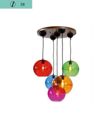 Design Leuchte Decken Lampen Modern Silber Wandleuchte Luster Bunt Kronleuchter