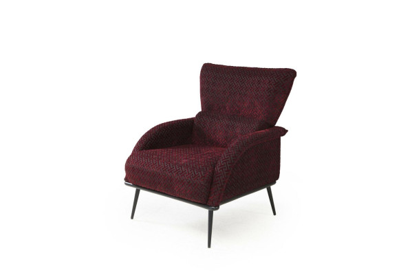 Sessel Einsitzer 1 Sitz Stoff Moderner Stuhl Wohnzimmer Möbel Textil Clubsessel