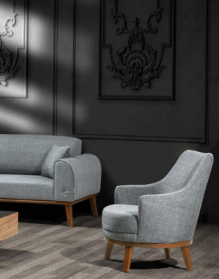 Sofagarnitur 3+3+1 Sitzer Design Sofa Polster Couch Modern Samt