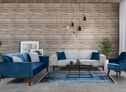 Sofagarnitur 3+3+1 Sitzer Komplette Sofa Sessel Textil Sofas Set 3tlg