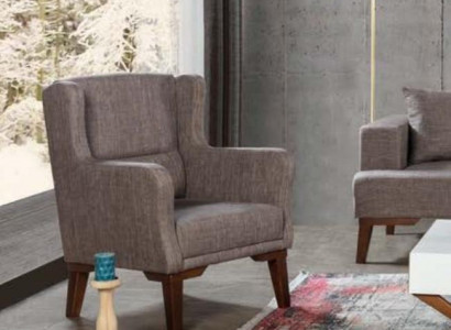 Sessel Luxus Polster Möbel Wohnzimmer Einsitzer Sessel Textil neue Farbe braun