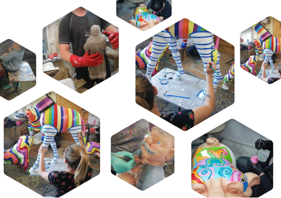 Designer Abstrakte Moderne Figuren Dekoration Pferde Garten Skulpturen Neu