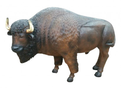 Bison Lebensgroße Figur Dekoration Statuen Skulptur Garten Deko Figuren 90cm neu