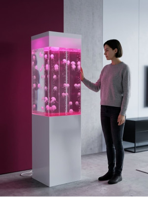 Design Aquarium Wassersäule Wasser Säule Dekoration Quallen Wasserwand