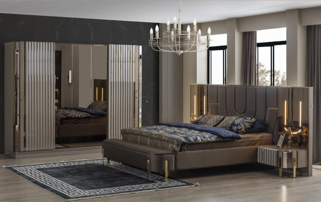 Kleiderschrank Holzschrank Schrank Schlafzimmer Luxus Schränke Braun