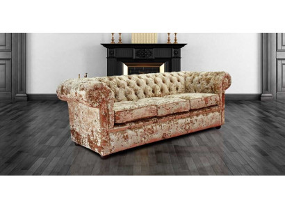 Designer Wohnzimmer Sofa - Textil Samt Stoff Bezug - Klassische Couch