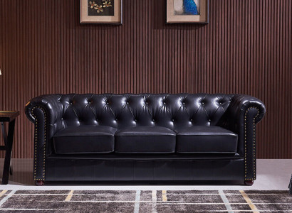 Chesterfield Sofa Couch Polster Stoff Leder Deko Garnitur Polster Couchen