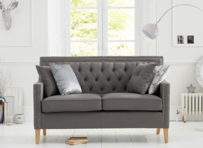 Chesterfield Sofa Couchen Polster Garnitur Couch Polster Stoff 2 Sitz