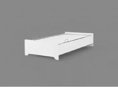 Holzbett 100x200 Einzel weiß Jugendbett im Kinderzimmer Bettrahmen