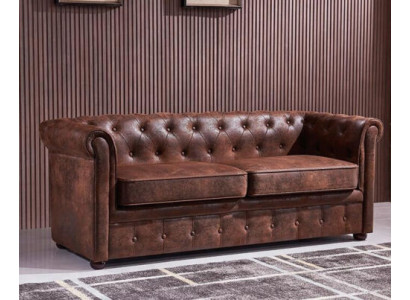 Luxuriöses Chesterfield-Sofa aus Kunstleder für das Wohnzimmer 