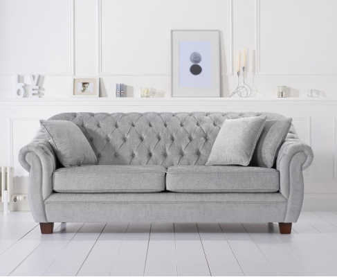 Chesterfield Sofa Couch Polster Stoff Couchen Polster Garnitur 3 Sitzers
