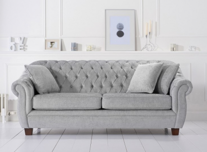 Chesterfield Sofa Couch Polster Stoff Couchen Polster Garnitur 3 Sitzers