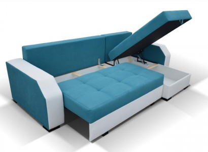 Design Ecksofa Bettfunktion Couch Leder Textil Polster Sofas Couchen Sofa Aris