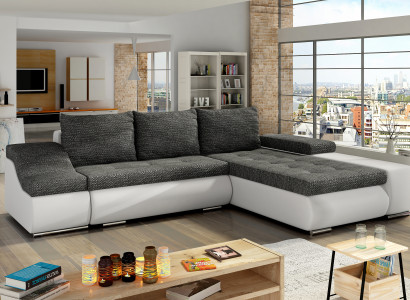 Design Ecksofa Schlafsofa Bettfunktion Couch Leder Textil Polster Sofas Neu 8850