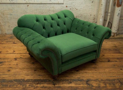 Chesterfield Design Sofa Sessel Couch Polster Luxus Textil Couchen 1 Sitzer #102