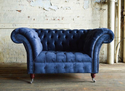 Sessel 1 Sitzer Sofa Polster Sofas Design Luxus Stoffsofas Chesterfield Textil