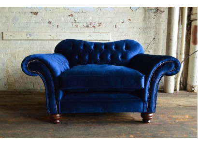 Chesterfield Design Sofa Sessel Couch Polster Luxus Textil Couchen 1 Sitzer #132