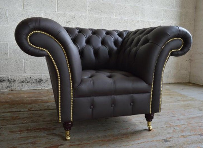 Chesterfield Design Sofa Sessel Couch Polster Luxus Textil Couchen 1 Sitzer #211