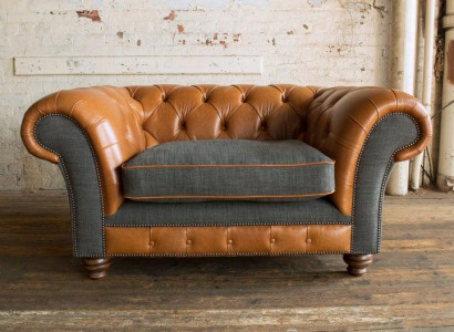 New Luxuriöse Polster Luxus Class Klassische Chesterfield-Sessel 1 Sitzer Weiche