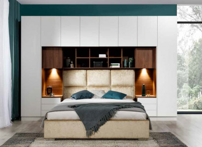 Schlafzimmer Bett Kleiderschrank Betten Bettgestell Polsterbett Bettrahmen Neu