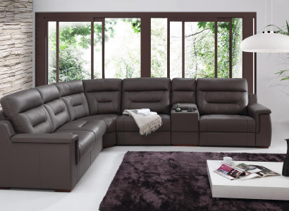 Ecksofa Ablage Kühlfach Bettfunktion Schlaf Sofa Couchen Polster Wohnlandschaft