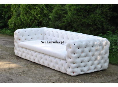 XXL Design Sofa Couch Polster 4 Sitzer Englische Chesterfield Samt Sofas Couchen