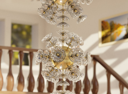 Decken Lampe Hänge Pendel Leuchte Luster Kronleuchter Elite Bohemia Flower Neu