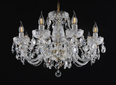 XXL Leuchte 8x Lampen Kronleuchter Palast Villa Leuchten Lampe Kristall Luster