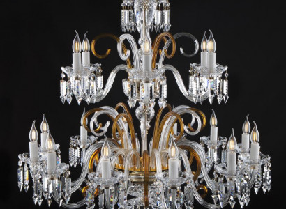 Kristall Glas Kronleuchter Hänge Lampe Lüster klassisch Elite Bohemia