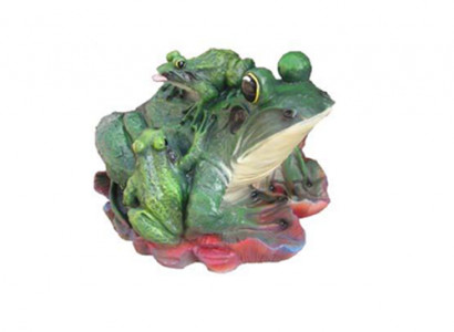 abstrakte Skulptur Frosch Dekoration Figur Kunststoff Deko Statue 33cm Statuen