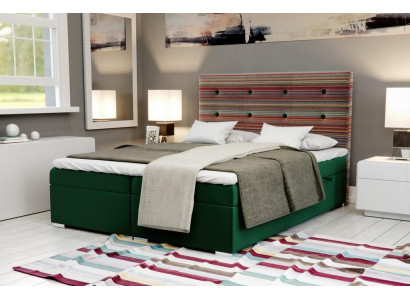 Chesterfield Bett Boxspring Hotel Doppel Komplett Set Topper Matratze Betten Neu