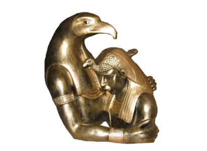 Ägypten Skulptur Ramses II Büste mit Adler Ägyptische Figuren Statuen 35 cm