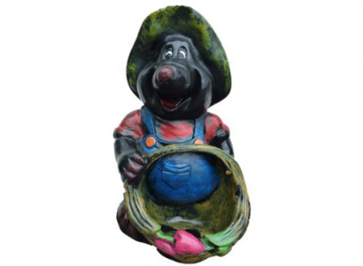 Maulwurf Figur Design auf einem Motorrad Skulptur Dekoration Neuheit Statue 44cm