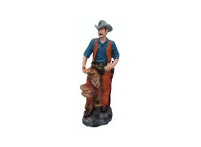 Statue Skulptur Holzfäller Cowboy Figur Statuen Skulpturen Hand bemalte Figuren