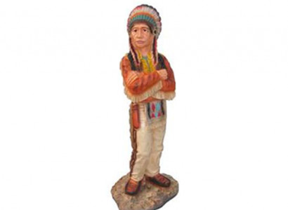 Indianer Figur Statue Ureinwohner USA Garten Deko Skulptur Figuren Statuen 90cm