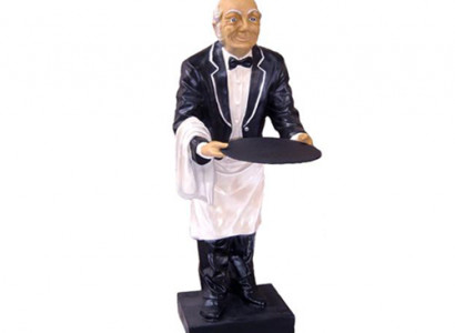 Butler Figur Statue Figuren Statuen Skulptur Restaurant Hotel Ablage Kellner Neu