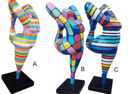 Nachbar Neidisch machen Statue Figur Abstrakt Moderne Kunst Bunt bemalte Figuren