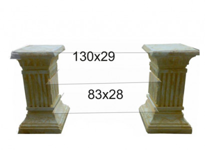 RTV Regal Säulen Säulen Skulpturen 130x29cm Statuen TV Wohnzimmer Regale Neu