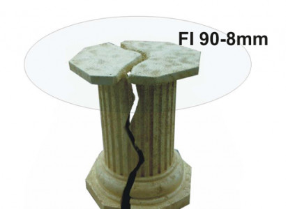 Römisches Design Couchtisch Rund Beistelltisch Säulen Wohnzimmer Möbel Tische