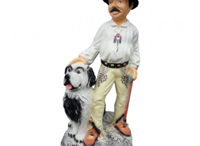 Hirte mit Hund Deko Figur Statue Skulptur 100 cm Figuren Statuen Skulpturen P110