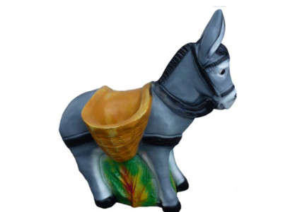 Moderne dekorative Skulptur Esel Statue Figuren Handbemaltes Tier Neu Skulpturen