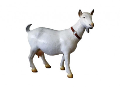 Moderne dekorative Skulptur Ziege Statue Figuren Handbemaltes Tier Skulpturen