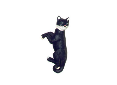 Dekoration Garten Plastik Figuren Handbemalte Figur Statue Katze hängend 60cm