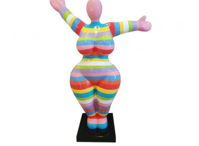 Moderne Wohnzimmer Dekoration Statue Figuren Skulpturen Abstrakt 85cm Bunte Deko