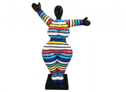 Moderne Wohnzimmer Dekoration Statue Figuren Skulpturen Bunte Deko Abstrakt 85cm