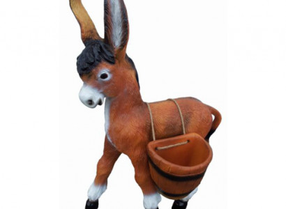 Modern Design Esel Tier Garten aus Kunststoff Dekoration Deko Skulptur Braun Neu